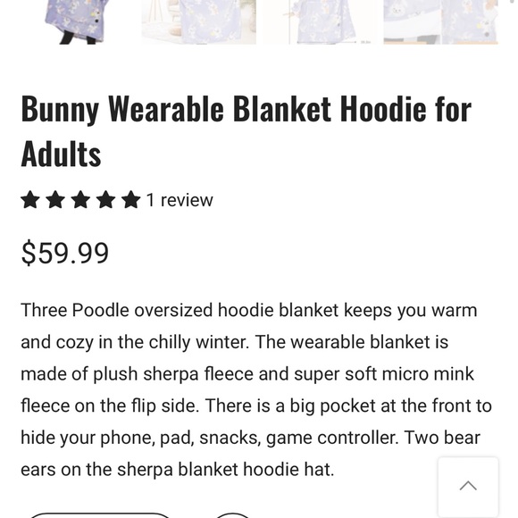 Threepoodle Oversized Hoodie Blanket - Picture 7 of 7